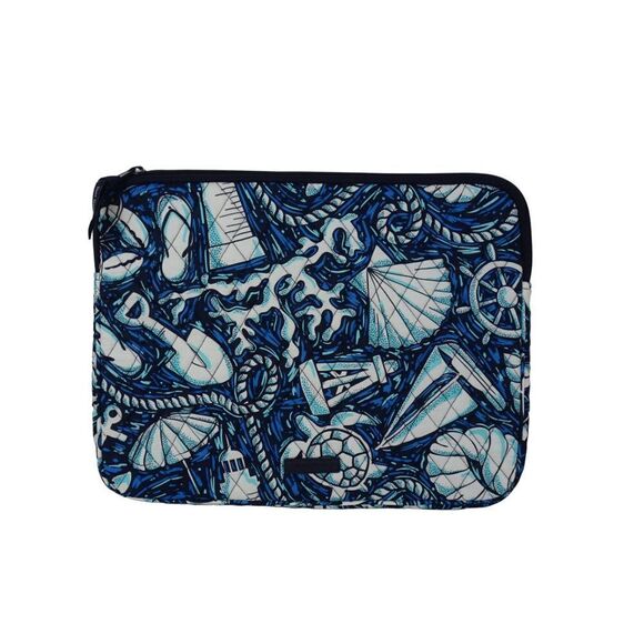 VERA BRADLEY Laptop Sleeve Case Factory Style SHORE ENOUGH Beach Coastal NWT $59 - Picture 1 of 9